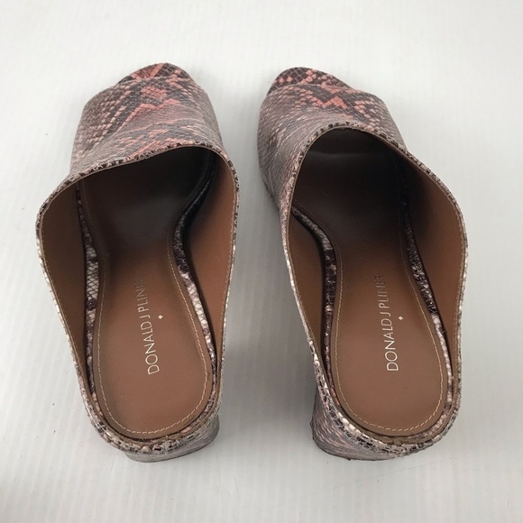 Donald J Pliner Ellis Multi Color Snake Block Heel Mules Womens Size 10M - Picture 4 of 8